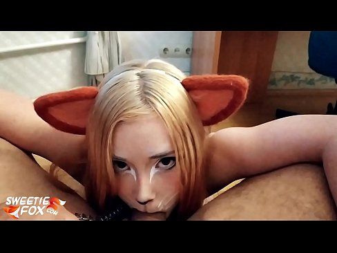 ❤️ Kitsune inomedza mboro uye nekukandira mumuromo make ️❌ ️❤